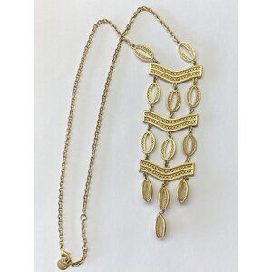 Stella & Dot Kimberly gold tone lariat long necklace 18" No Box Boho Western